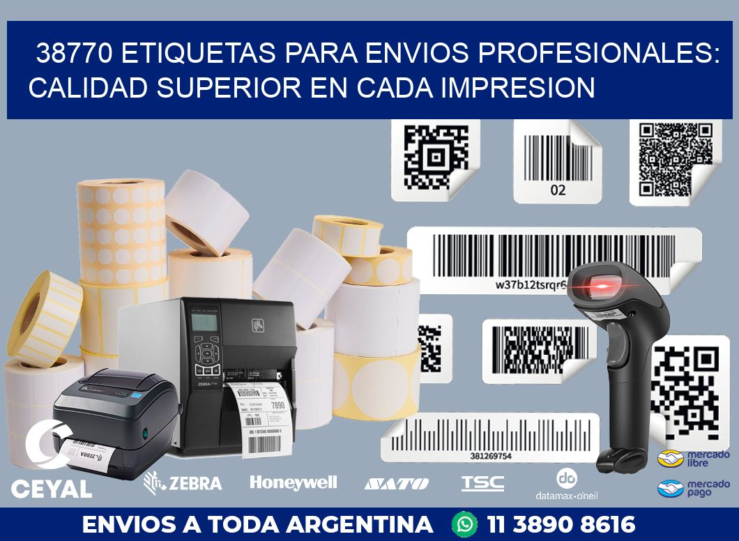 38770 ETIQUETAS PARA ENVIOS PROFESIONALES: CALIDAD SUPERIOR EN CADA IMPRESION