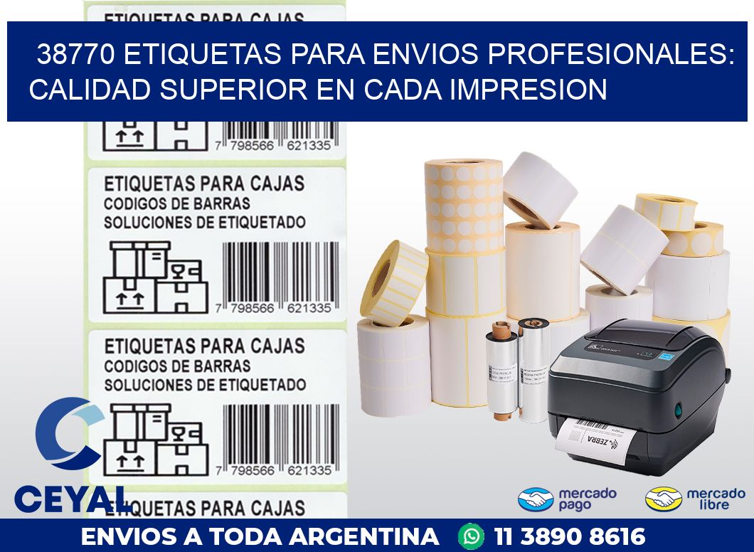 38770 ETIQUETAS PARA ENVIOS PROFESIONALES: CALIDAD SUPERIOR EN CADA IMPRESION