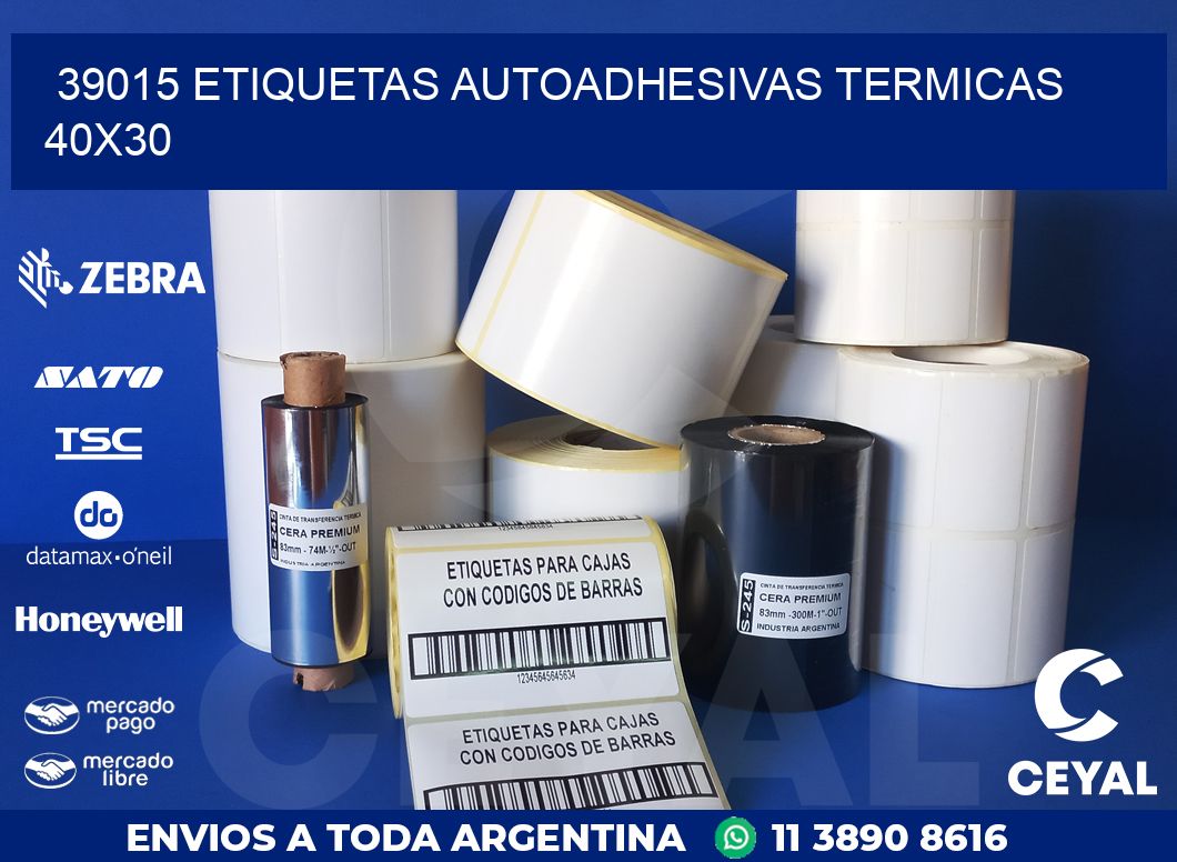 39015 ETIQUETAS AUTOADHESIVAS TERMICAS 40X30