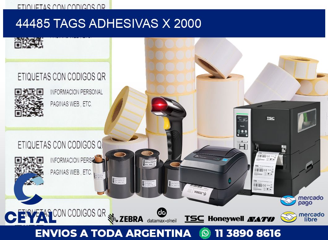 44485 TAGS ADHESIVAS X 2000