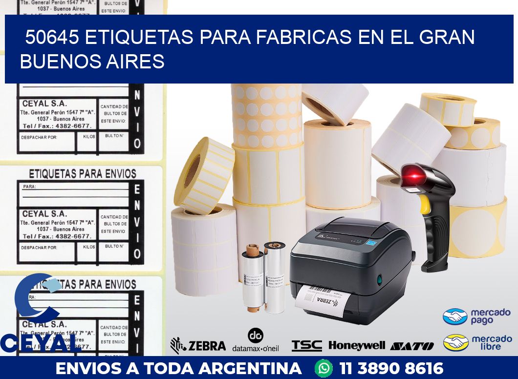 50645 ETIQUETAS PARA FABRICAS EN EL GRAN BUENOS AIRES