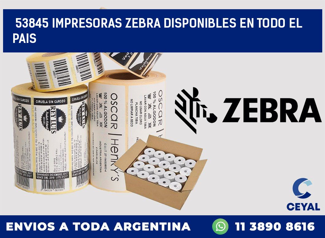 53845 IMPRESORAS ZEBRA DISPONIBLES EN TODO EL PAIS