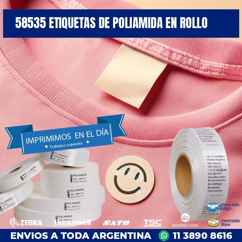 58535 ETIQUETAS DE POLIAMIDA EN ROLLO