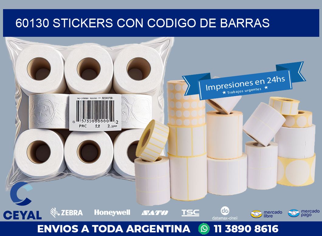 60130 STICKERS CON CODIGO DE BARRAS