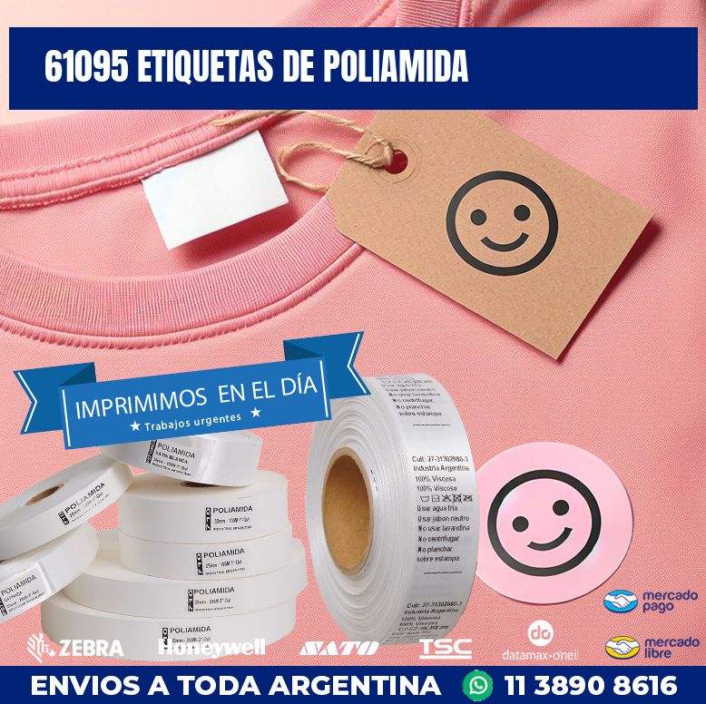 61095 ETIQUETAS DE POLIAMIDA
