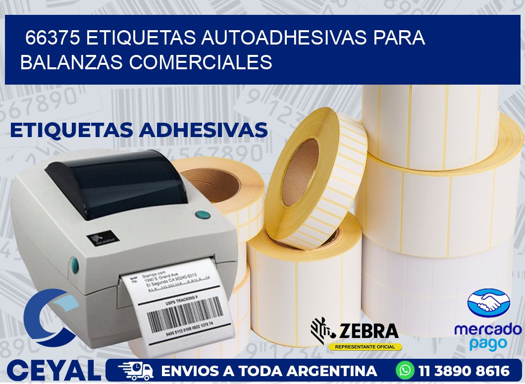 66375 ETIQUETAS AUTOADHESIVAS PARA BALANZAS COMERCIALES
