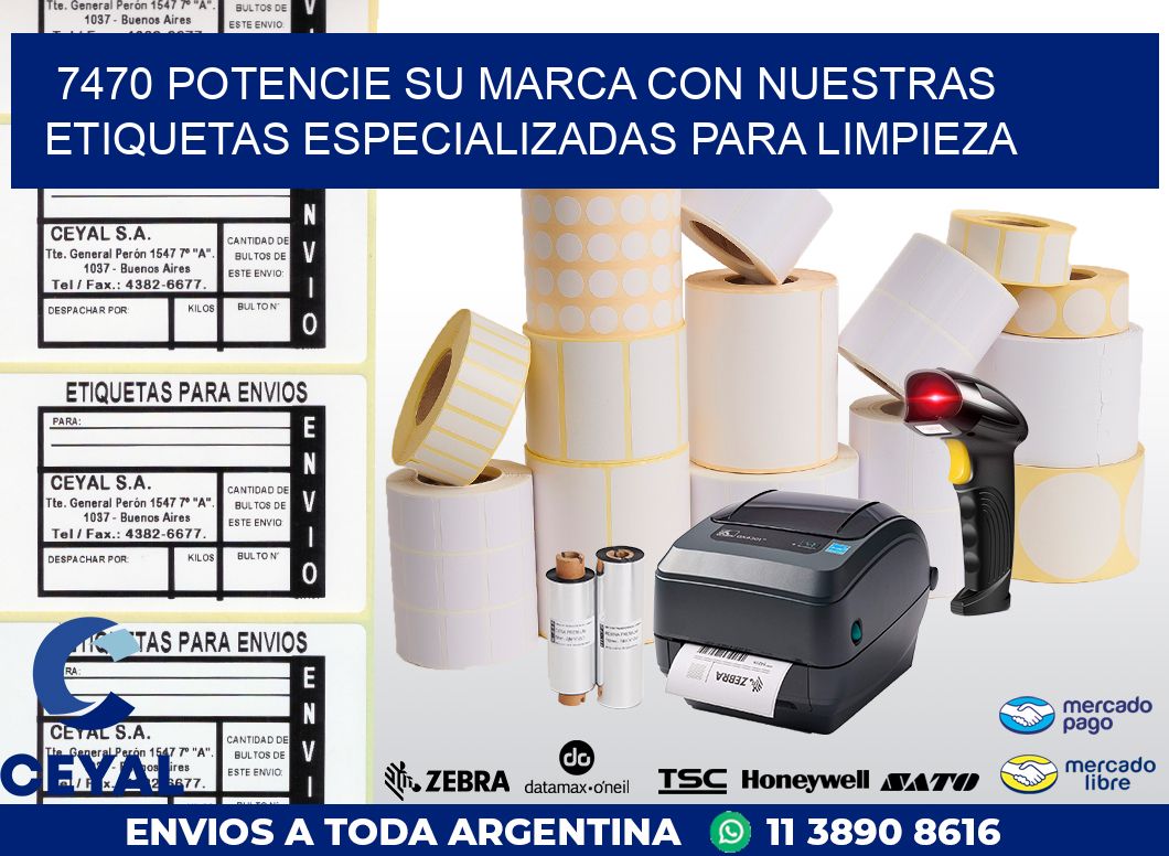 7470 POTENCIE SU MARCA CON NUESTRAS ETIQUETAS ESPECIALIZADAS PARA LIMPIEZA