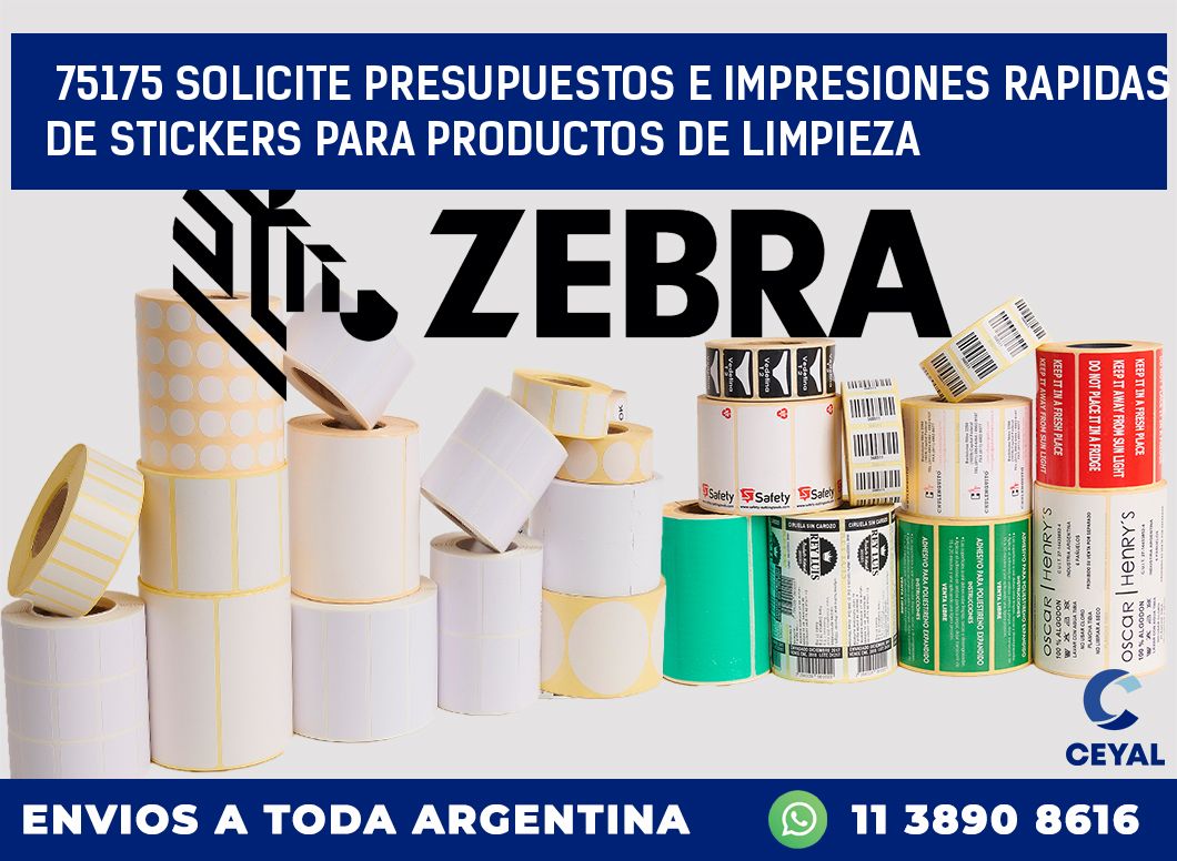 75175 SOLICITE PRESUPUESTOS E IMPRESIONES RAPIDAS DE STICKERS PARA PRODUCTOS DE LIMPIEZA