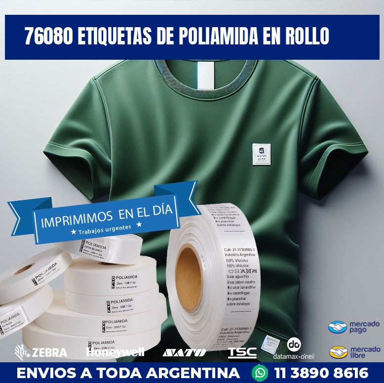 76080 ETIQUETAS DE POLIAMIDA EN ROLLO