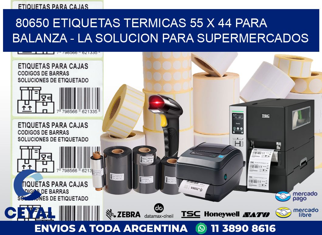 80650 ETIQUETAS TERMICAS 55 X 44 PARA BALANZA – LA SOLUCION PARA SUPERMERCADOS