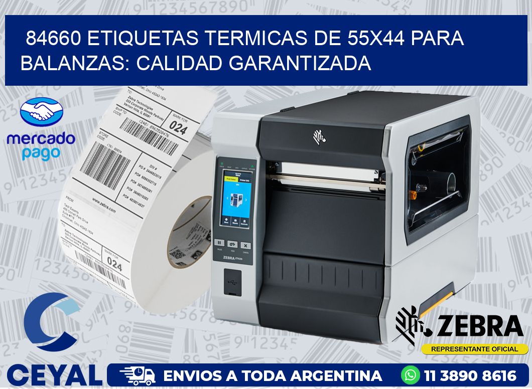84660 ETIQUETAS TERMICAS DE 55X44 PARA BALANZAS: CALIDAD GARANTIZADA
