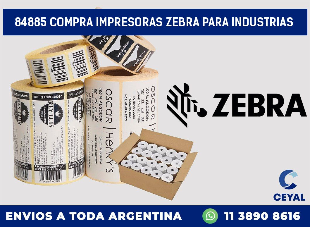84885 COMPRA IMPRESORAS ZEBRA PARA INDUSTRIAS