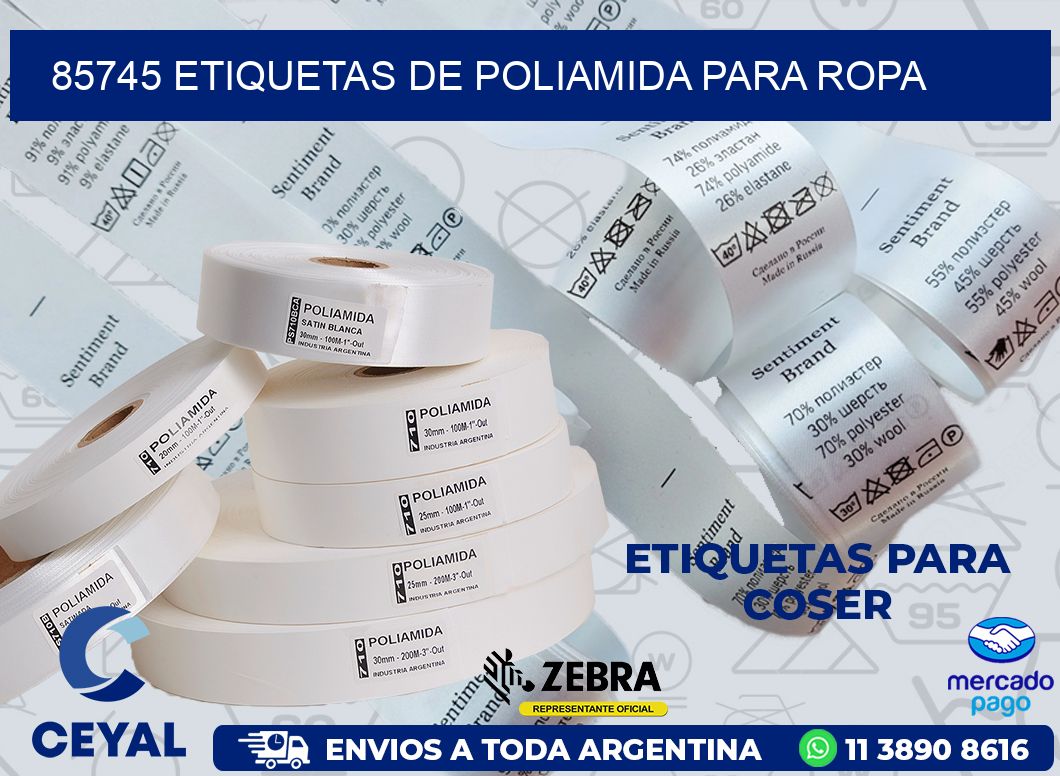 85745 ETIQUETAS DE POLIAMIDA PARA ROPA