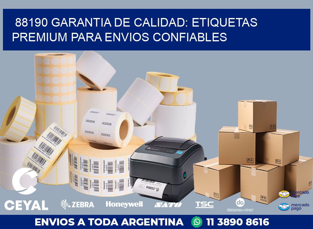 88190 GARANTIA DE CALIDAD: ETIQUETAS PREMIUM PARA ENVIOS CONFIABLES