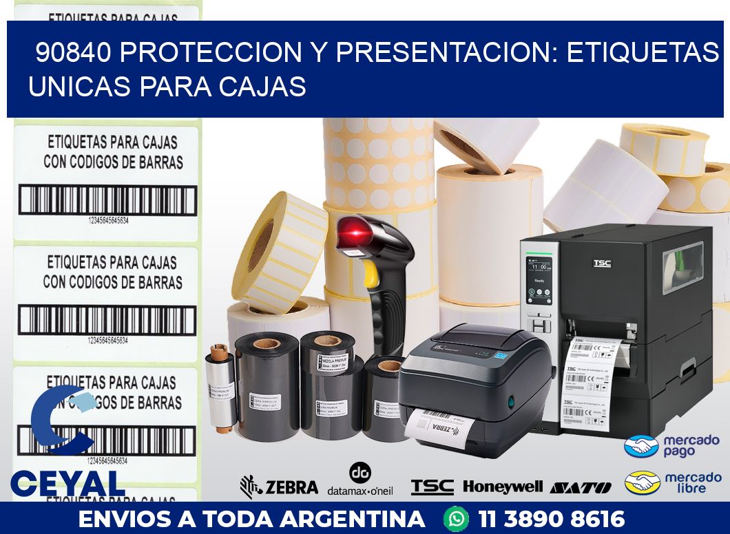 90840 PROTECCION Y PRESENTACION: ETIQUETAS UNICAS PARA CAJAS