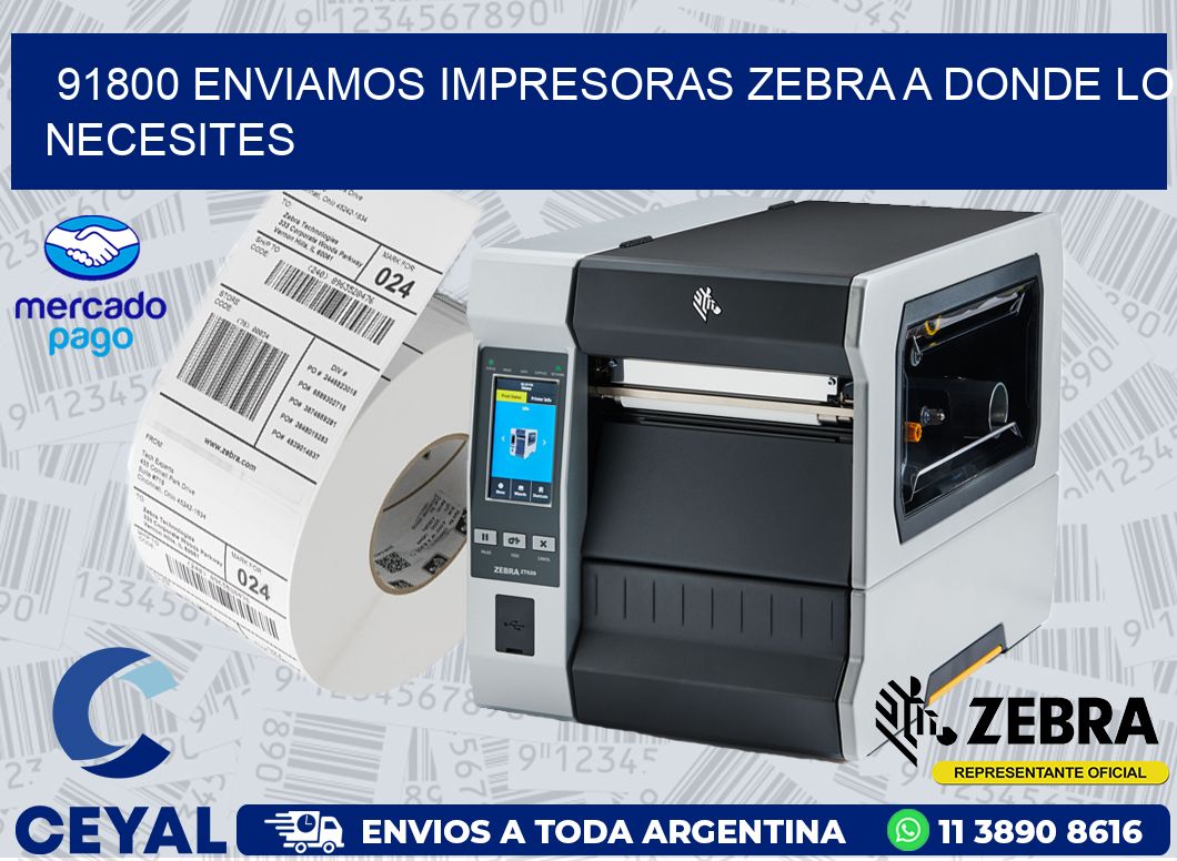 91800 ENVIAMOS IMPRESORAS ZEBRA A DONDE LO NECESITES