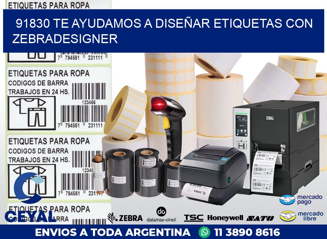 91830 TE AYUDAMOS A DISEÑAR ETIQUETAS CON ZEBRADESIGNER