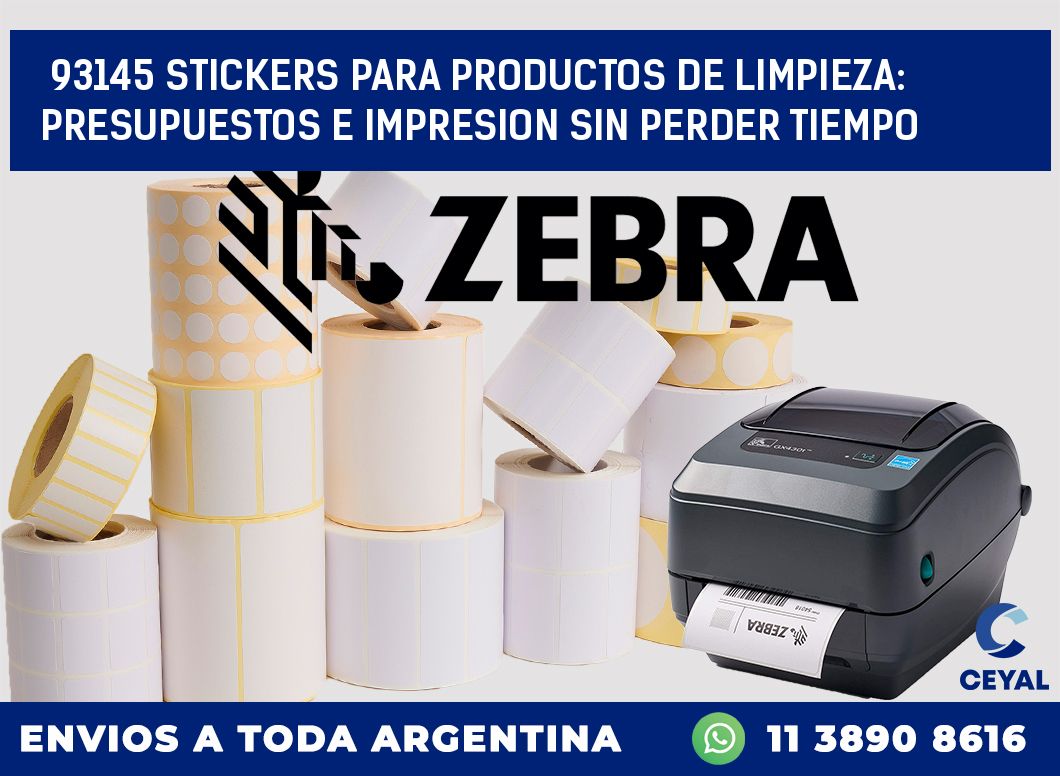 93145 STICKERS PARA PRODUCTOS DE LIMPIEZA: PRESUPUESTOS E IMPRESION SIN PERDER TIEMPO