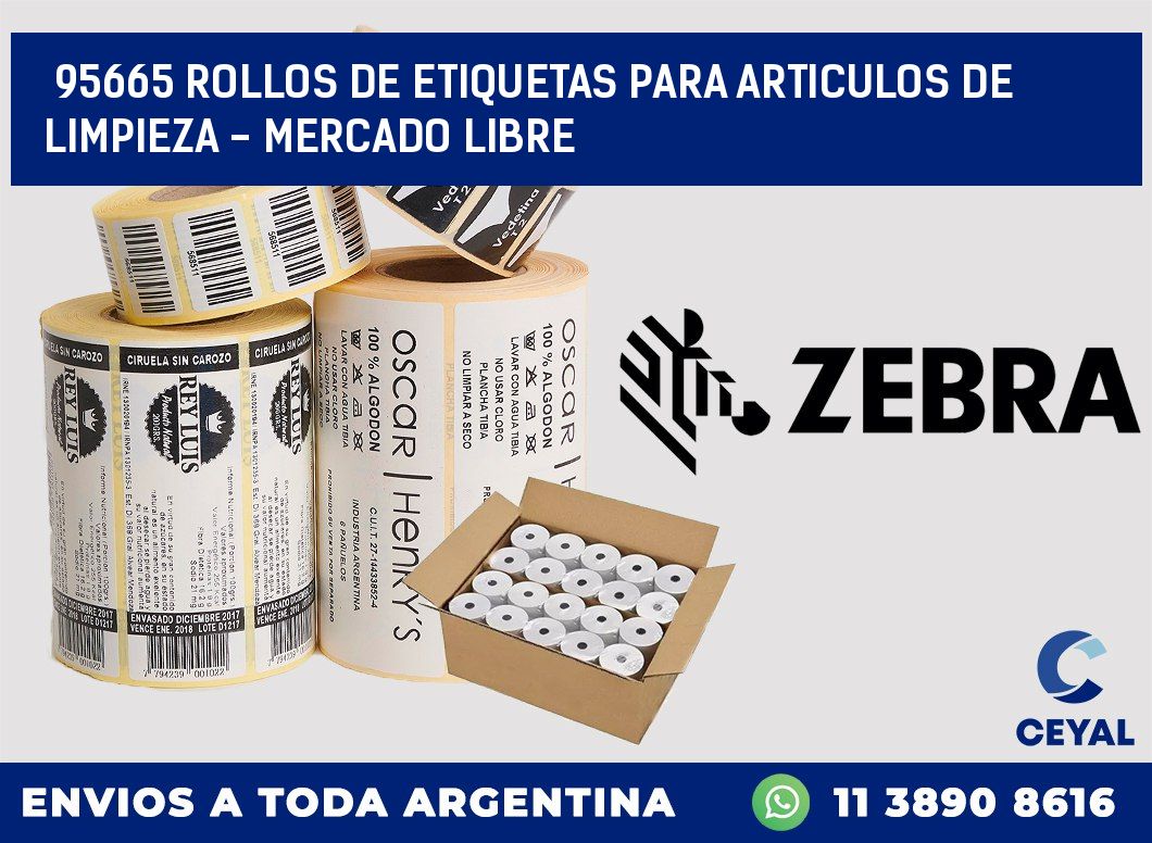 95665 ROLLOS DE ETIQUETAS PARA ARTICULOS DE LIMPIEZA - MERCADO LIBRE