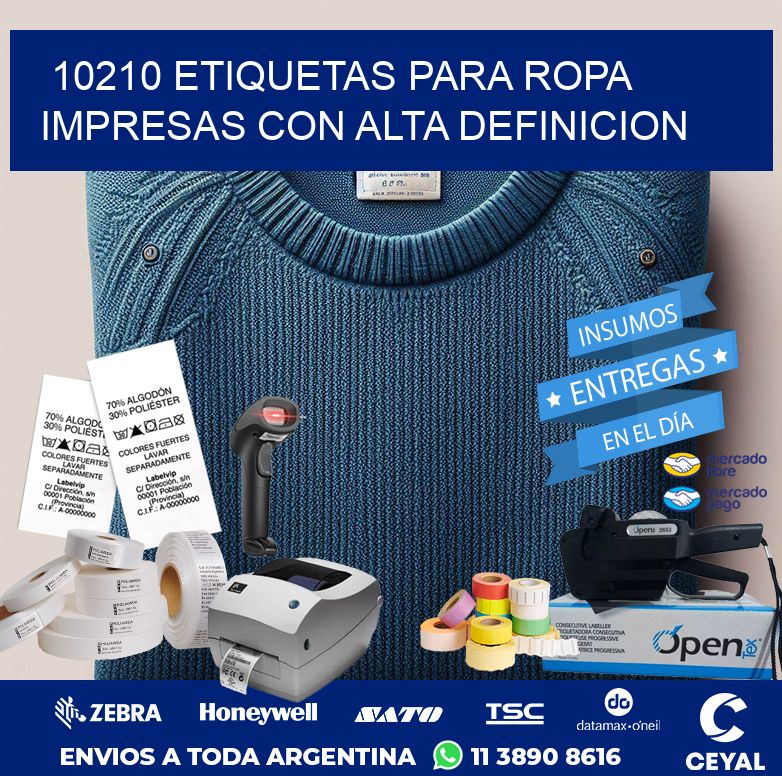 10210 ETIQUETAS PARA ROPA IMPRESAS CON ALTA DEFINICION