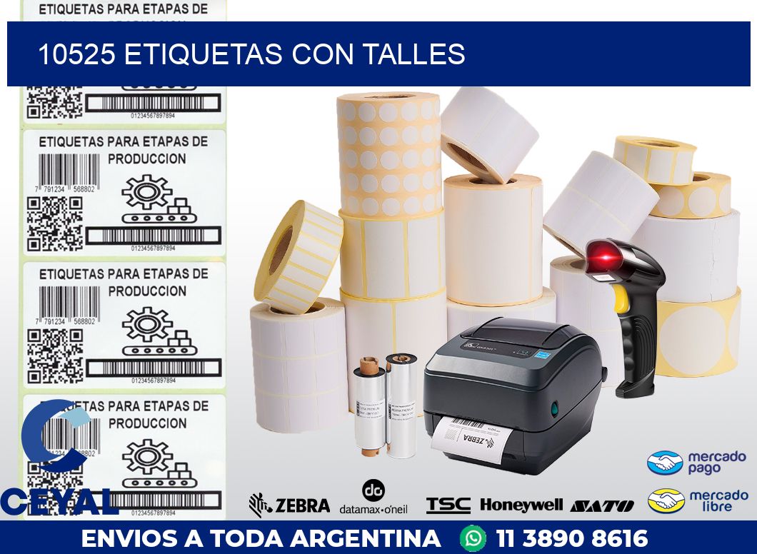 10525 ETIQUETAS CON TALLES