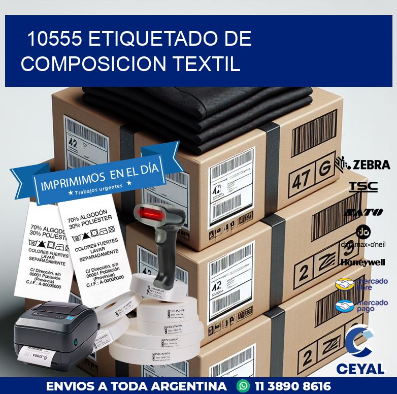 10555 ETIQUETADO DE COMPOSICION TEXTIL