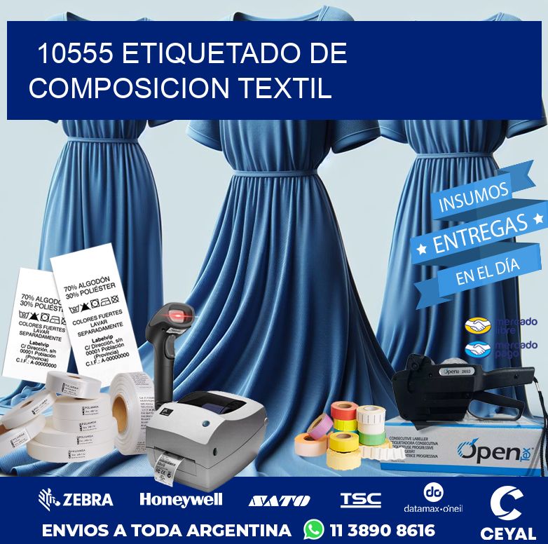 10555 ETIQUETADO DE COMPOSICION TEXTIL