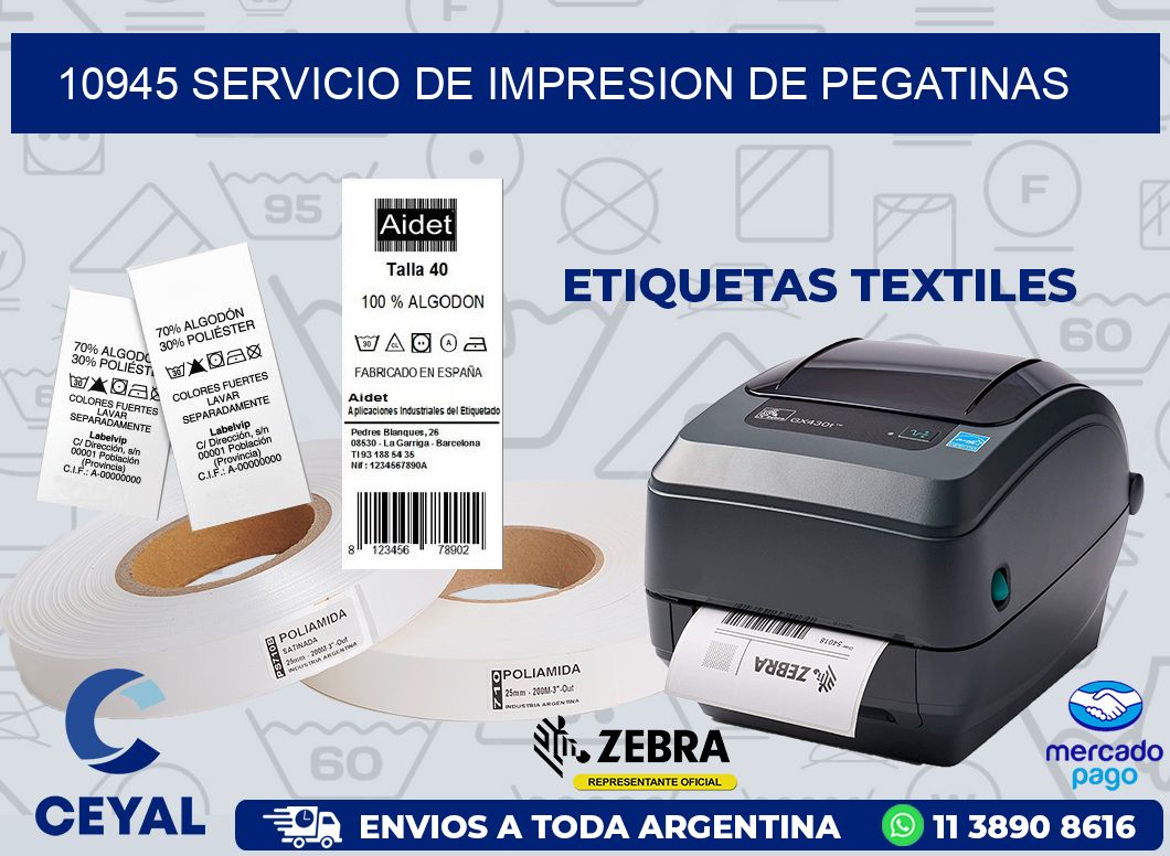 10945 SERVICIO DE IMPRESION DE PEGATINAS