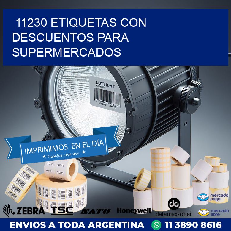 11230 ETIQUETAS CON DESCUENTOS PARA SUPERMERCADOS