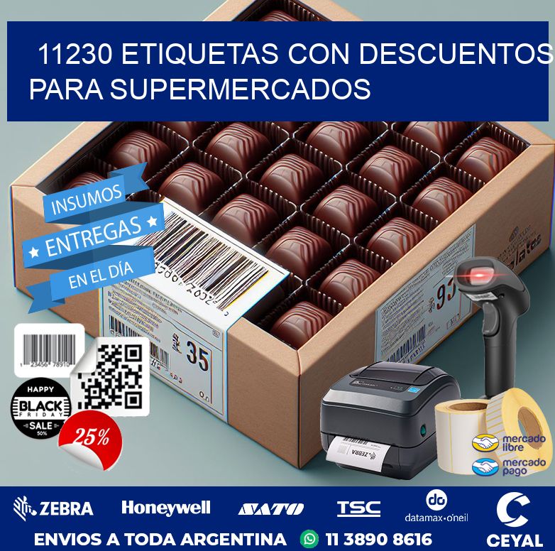 11230 ETIQUETAS CON DESCUENTOS PARA SUPERMERCADOS