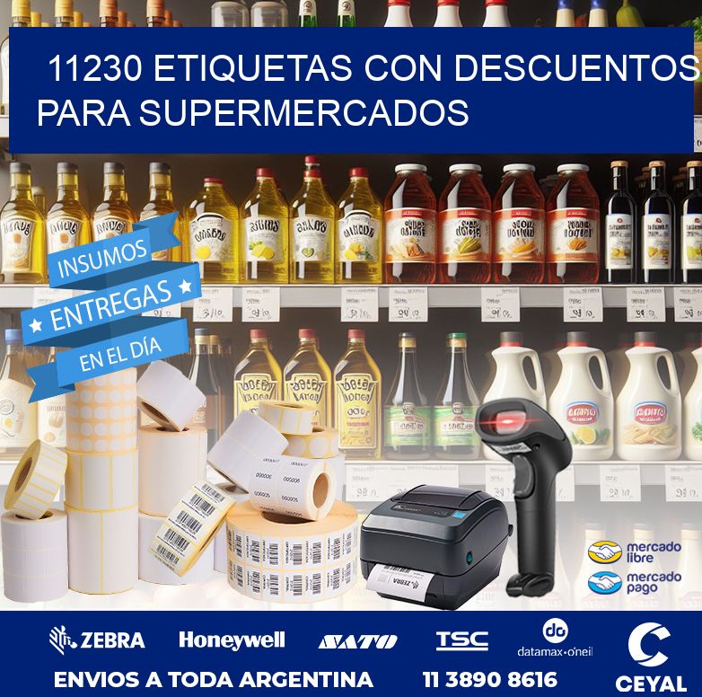 11230 ETIQUETAS CON DESCUENTOS PARA SUPERMERCADOS