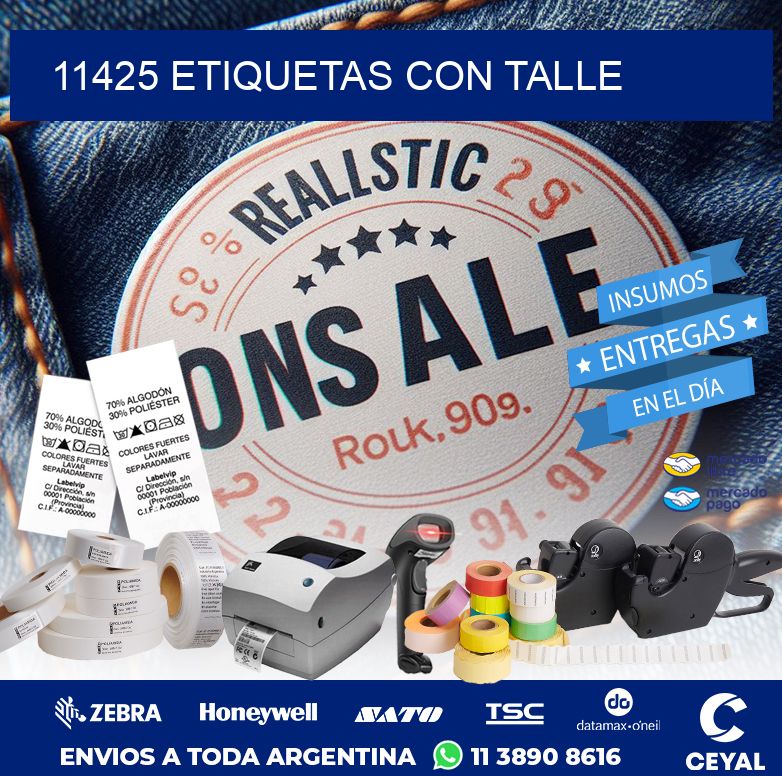 11425 ETIQUETAS CON TALLE