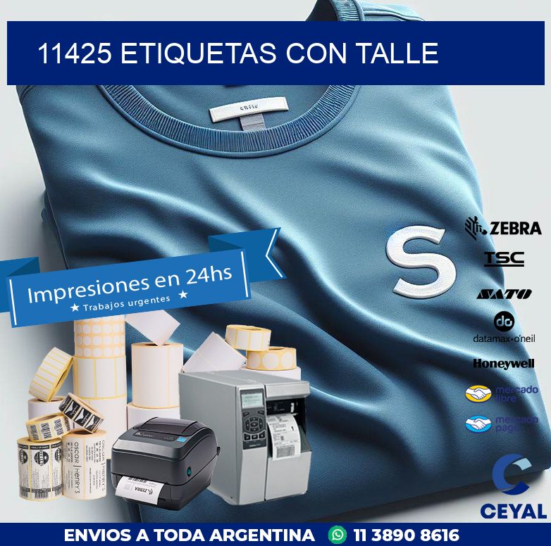 11425 ETIQUETAS CON TALLE