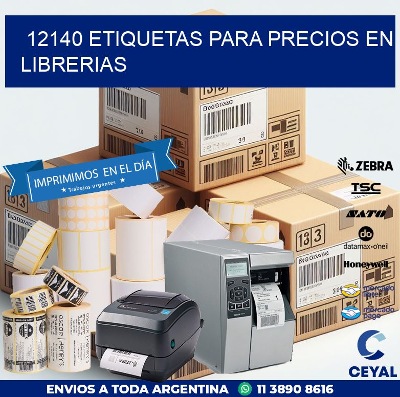 12140 ETIQUETAS PARA PRECIOS EN LIBRERIAS