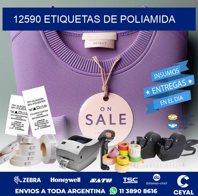12590 ETIQUETAS DE POLIAMIDA