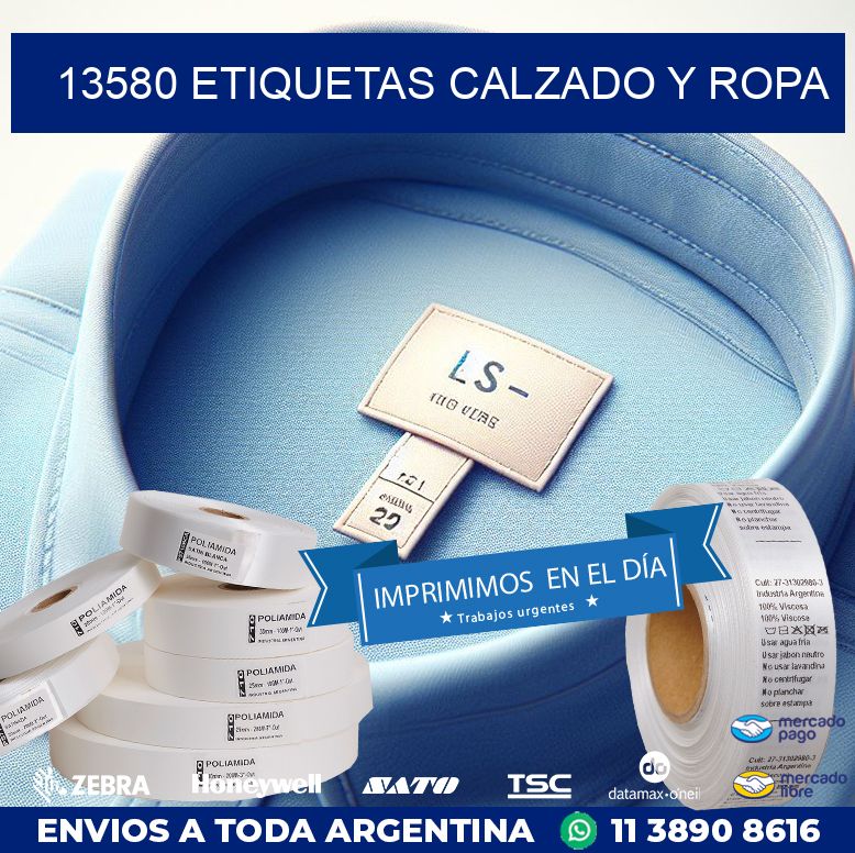 13580 ETIQUETAS CALZADO Y ROPA