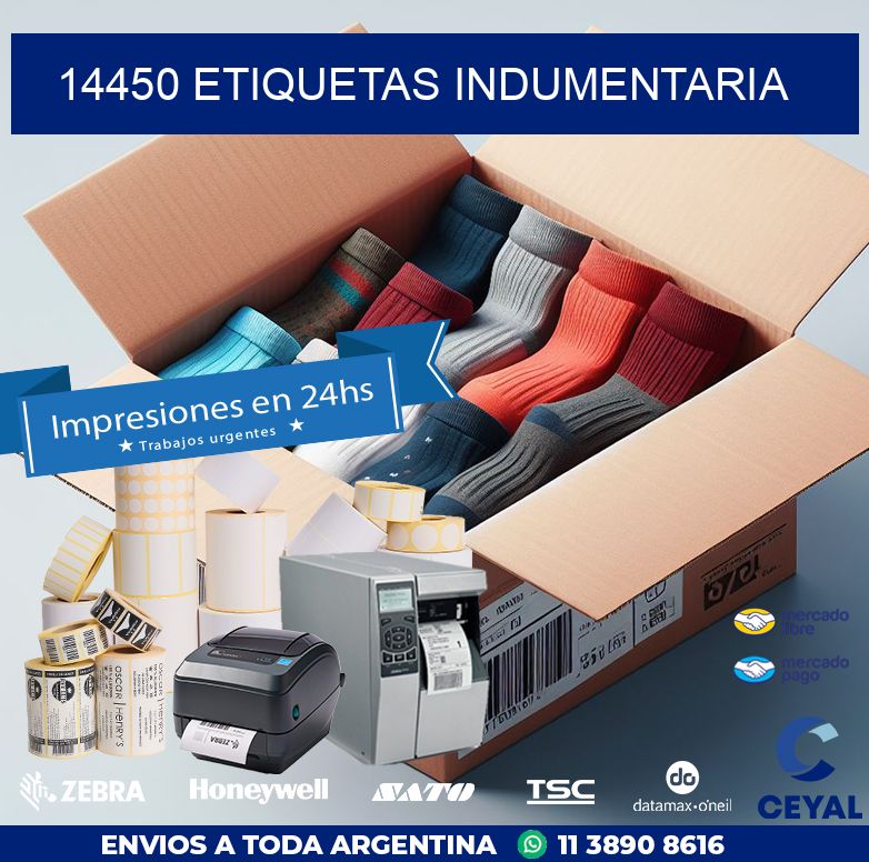 14450 ETIQUETAS INDUMENTARIA
