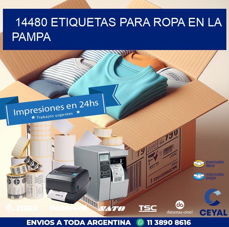 14480 ETIQUETAS PARA ROPA EN LA PAMPA