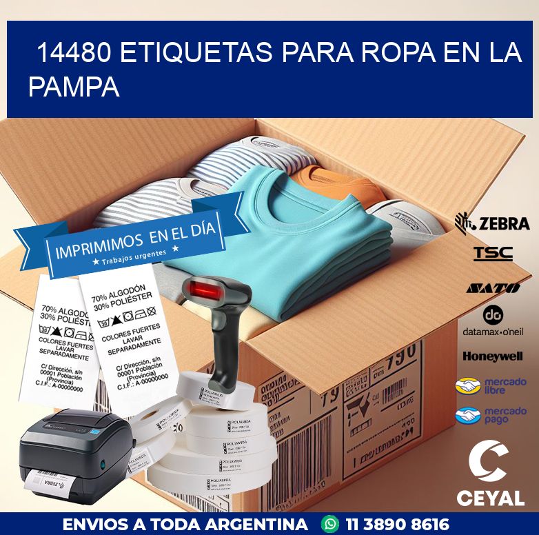 14480 ETIQUETAS PARA ROPA EN LA PAMPA