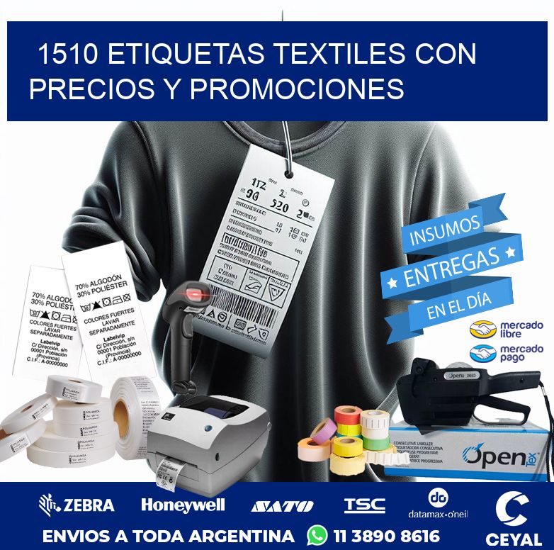 1510 ETIQUETAS TEXTILES CON PRECIOS Y PROMOCIONES