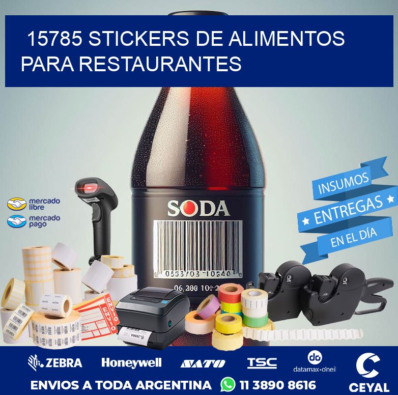 15785 STICKERS DE ALIMENTOS PARA RESTAURANTES