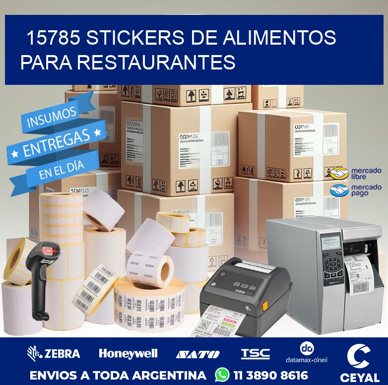 15785 STICKERS DE ALIMENTOS PARA RESTAURANTES