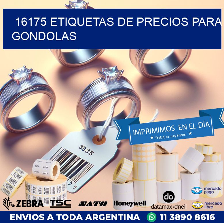 16175 ETIQUETAS DE PRECIOS PARA GONDOLAS