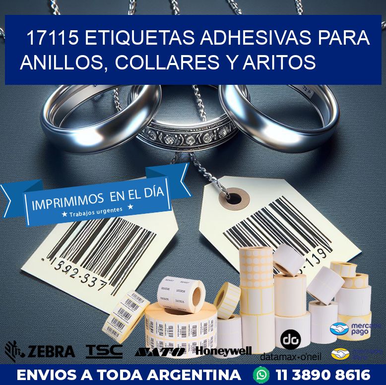 17115 ETIQUETAS ADHESIVAS PARA ANILLOS, COLLARES Y ARITOS