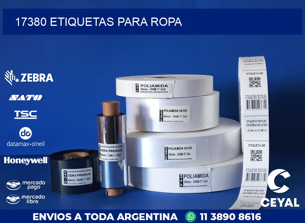 17380 ETIQUETAS PARA ROPA
