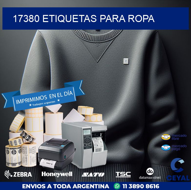 17380 ETIQUETAS PARA ROPA