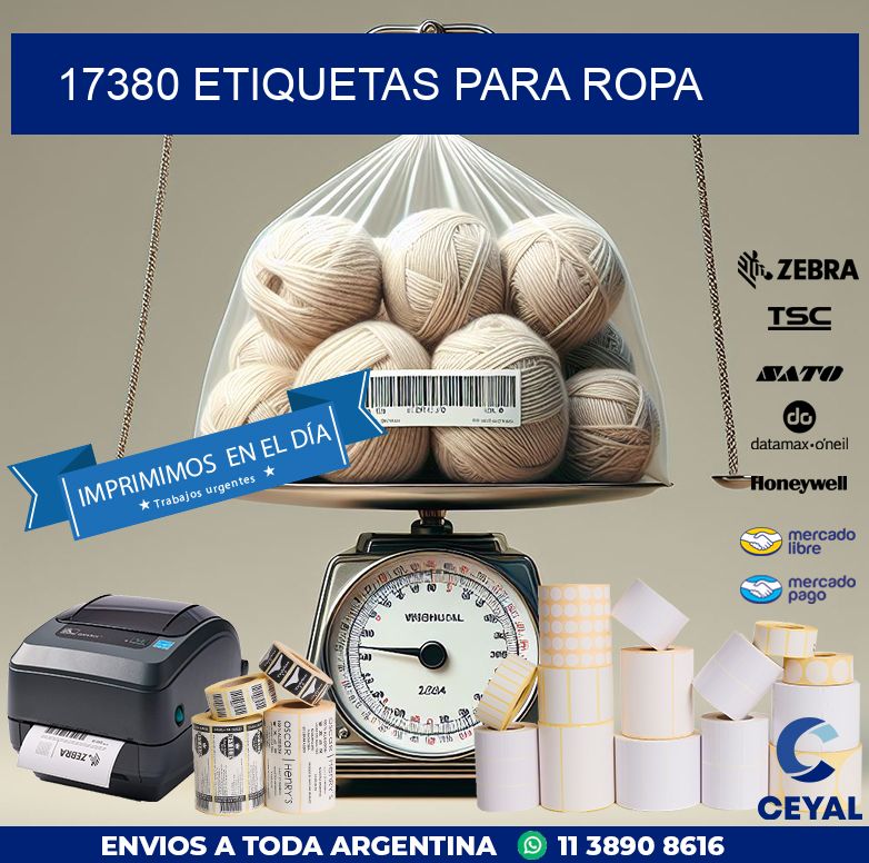17380 ETIQUETAS PARA ROPA