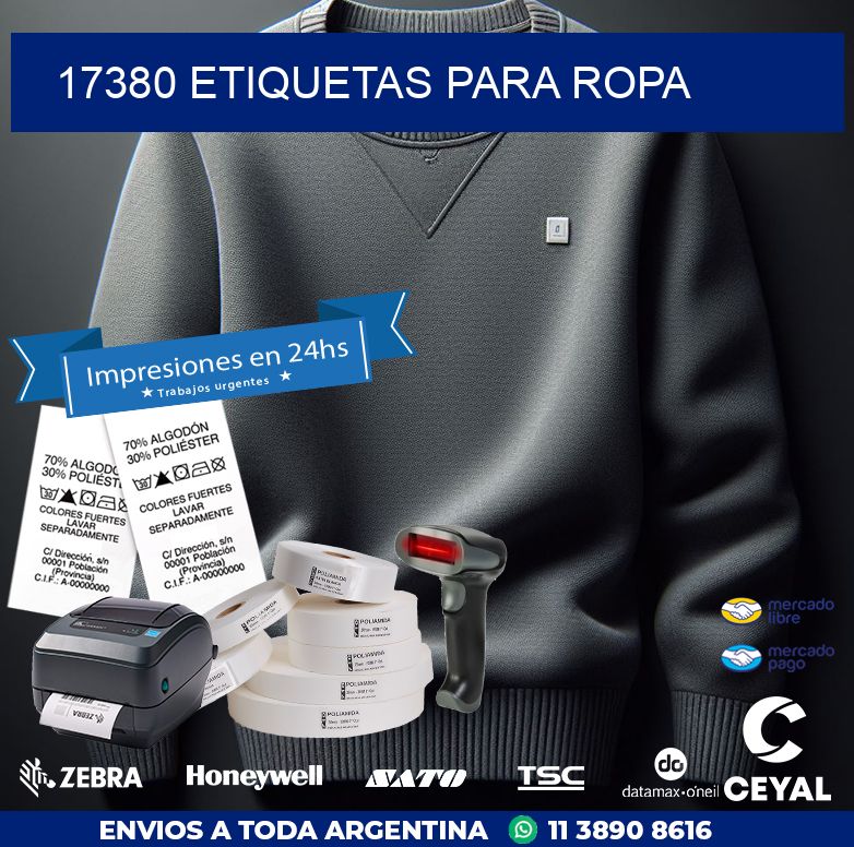 17380 ETIQUETAS PARA ROPA