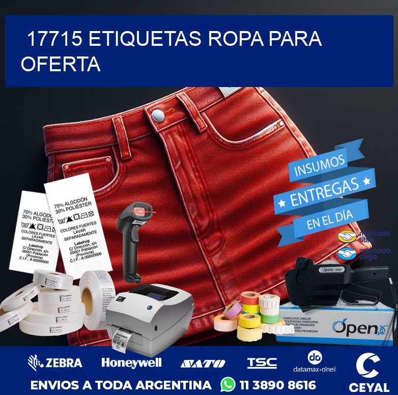 17715 ETIQUETAS ROPA PARA OFERTA