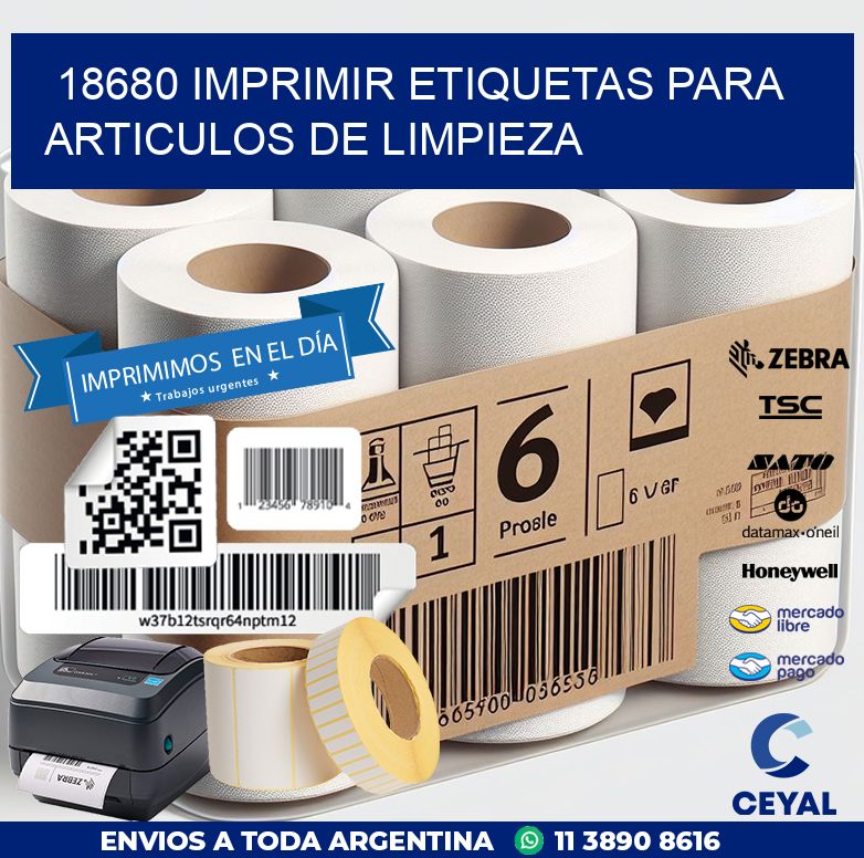 18680 IMPRIMIR ETIQUETAS PARA ARTICULOS DE LIMPIEZA